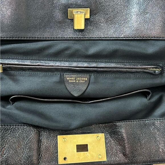 Marc Jacobs BUDDY Quilted Satchel Bag Black - Picture 7 of 12